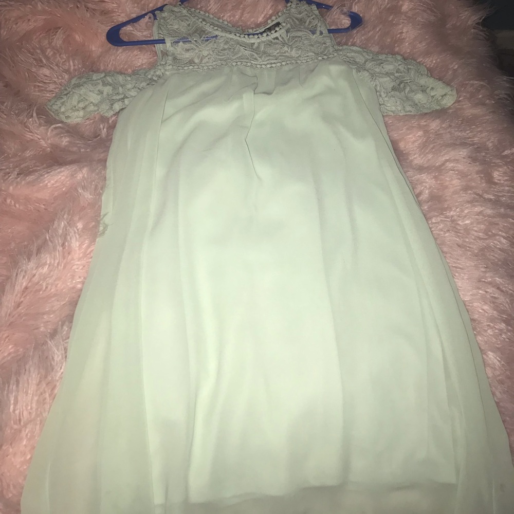 off the shoulder short sleeve dress